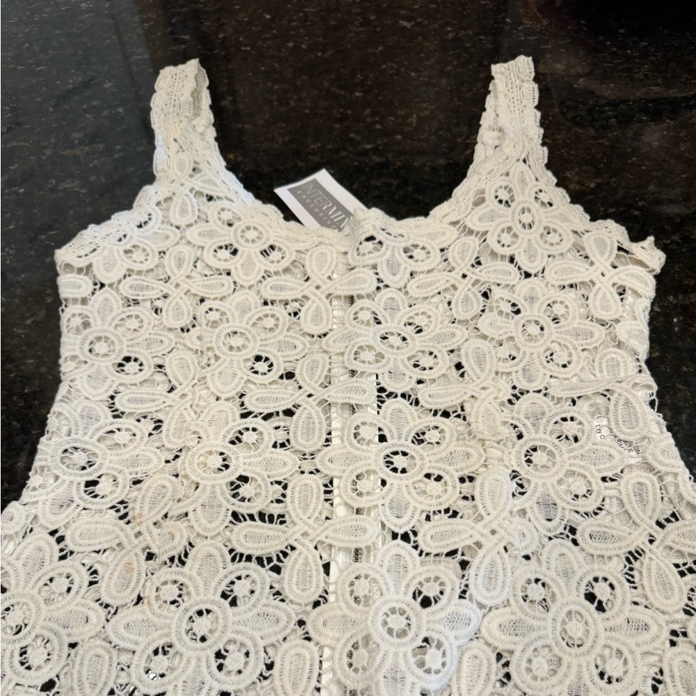 Intermix Lace Crop Top! Says large measures a small!